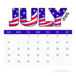 July 2025 Calendar Printables | Entheosweb | July 4th 2025 Calendar Date