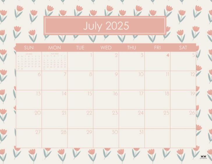 Cute Printable July 2025 Calendar | Calendar 2025