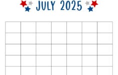 July 2025 Calendars – 107 Free Printables | Printabulls | July Calendar 2025 Printable with Holidays