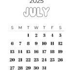 July 2025 Calendars   23 Cute Free Printable Pdfs | Saturdaygift | July 13 2025 Calendar
