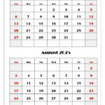 July And August 2025 Calendar Printable Pdf | Two Months Calendar | July August 2025 Calendar