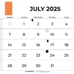 July Calendar 2025 Ireland | July Calendar 2025 Holidays