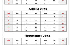 July To September 2025 Calendar Printable Pdf | Three Months Calendar | 3 Month Calendar July August September 2025