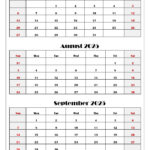 July To September 2025 Calendar Printable Pdf | Three Months Calendar | July August September 2025 Calendar Printable