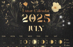Lunar Calendar 2025: Dates And Moon Phases In Each Sign |  Calendar 2025
