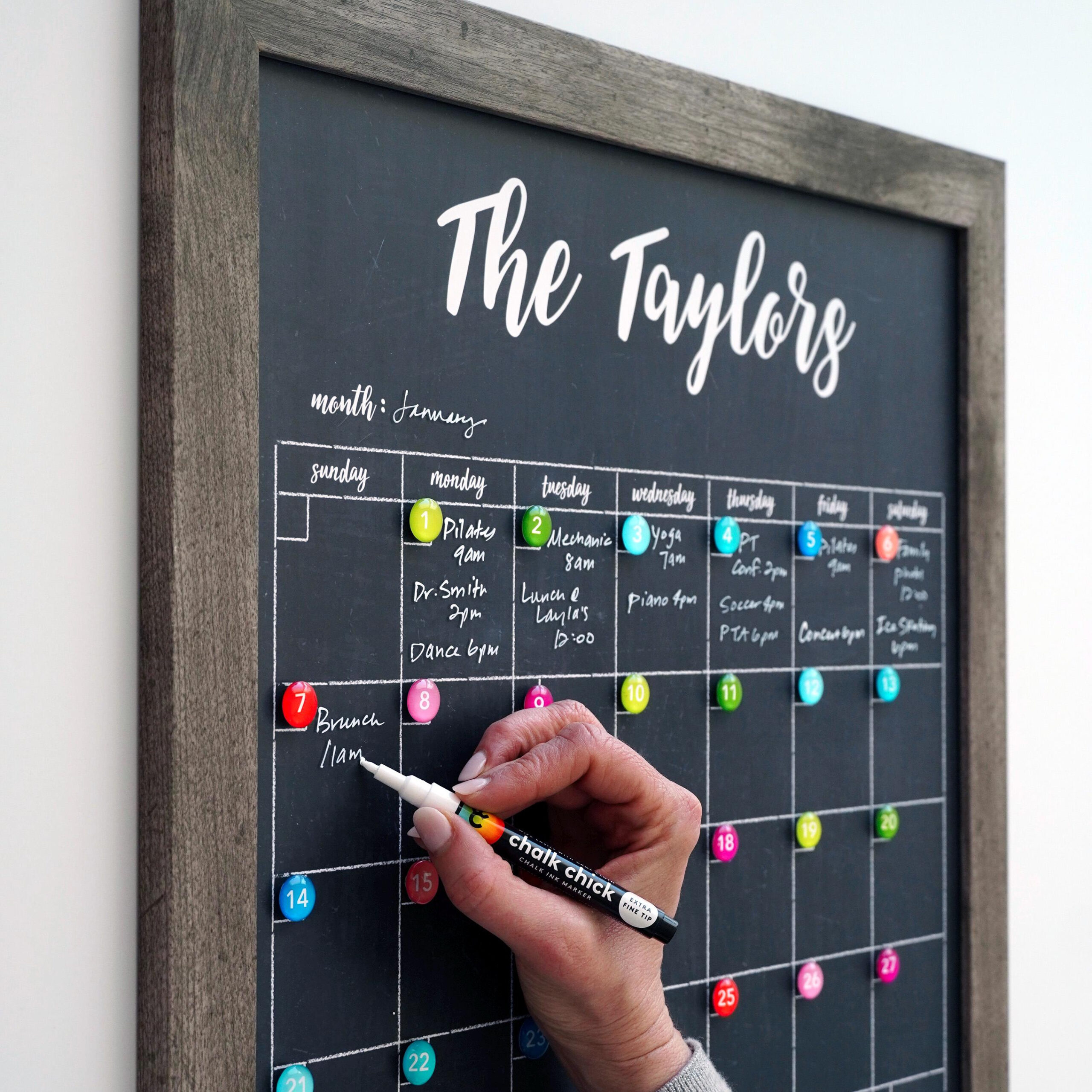 2025 Personalized Dry Erase Framed Monthly Calendar | Medium | Calendar 2025