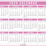 2025 Year Calendars – 70 Best Printables – World Of Printables | World Of Printables August 2025 Calendar