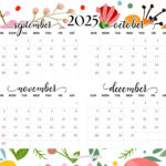 4 Month Calendar Printables – September, October, November And | August September October November December 2025 Calendar