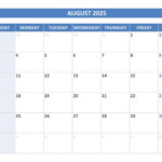 August 2025 Calendar  Calendar.best |  Calendar 2025