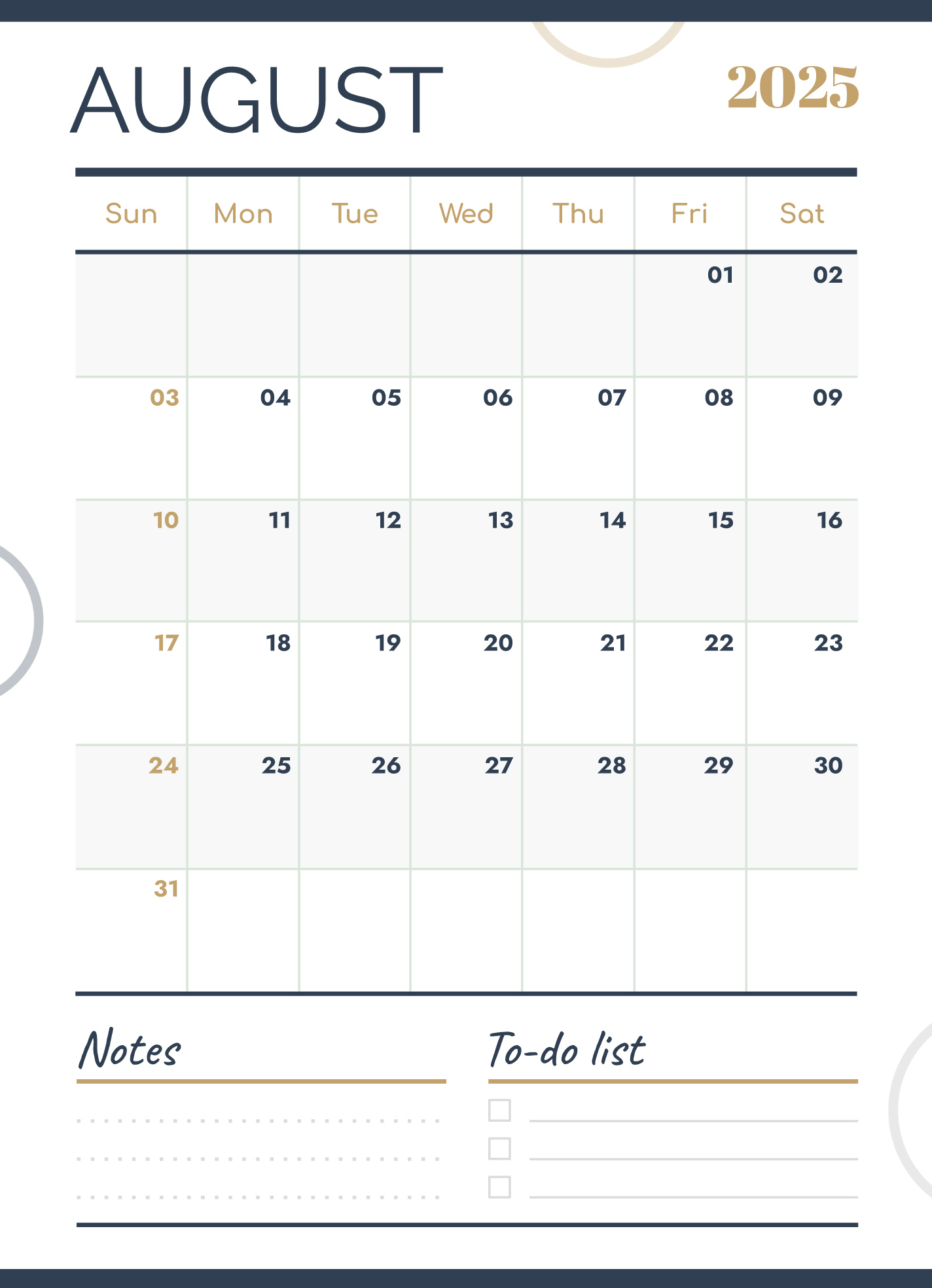 August 2025 Calendar Free Google Docs Template - Gdoc.io | Google Calendar August 2025
