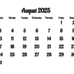 August 2025 Calendar   Free Printable Pdf, Xls And Png | Www | August 2025 Calendar Images