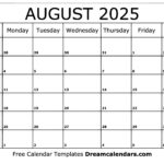 August 2025 Calendar   Free Printable With Holidays And Observances |  Calendar 2025