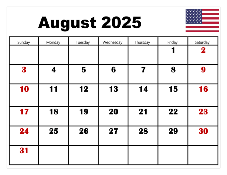 August 2025 Calendar with Holidays | Calendar 2025