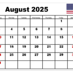 August 2025 Calendar Printable Pdf Template With Holidays |  Calendar 2025