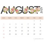 August 2025 Calendar Printables | Entheosweb |  Calendar 2025