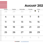 August 2025 Calendar With Holidays |  Calendar 2025