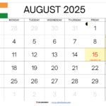 August 2025 Calendar With Holidays India | August 2025 Calendar Tamil