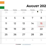 August 2025 Calendar With Holidays India | Holiday Calendar For August 2025