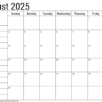August 2025 Calendar With Notes   Handy Calendars | August 2025 Calendar With Notes