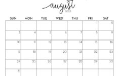 August 2025 Calendars – 107 Free Printables | Printabulls |  Calendar 2025