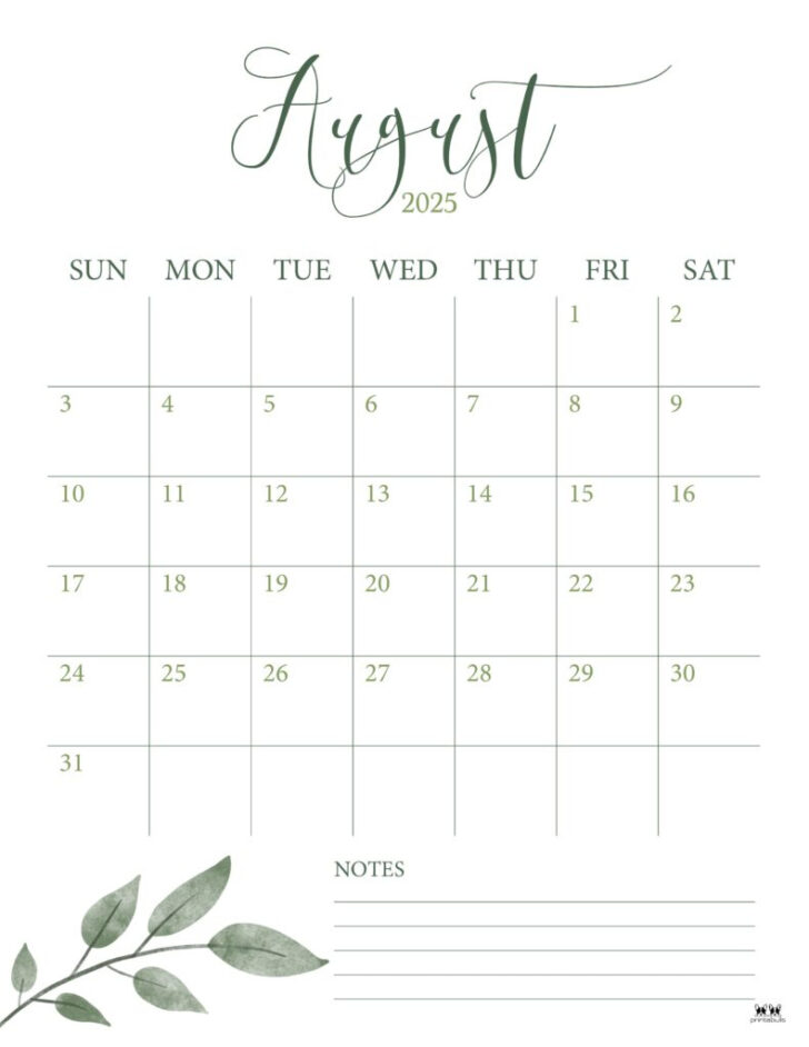 Show Me a Calendar of August 2025 | Calendar 2025