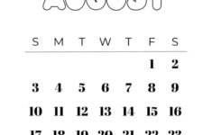 August 2025 Calendars – 23 Cute Free Printable Pdfs | Saturdaygift | August 7 2025 Calendar