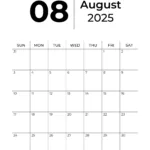 August 2025 Calendars   Free Printable & Fillable |  Calendar 2025
