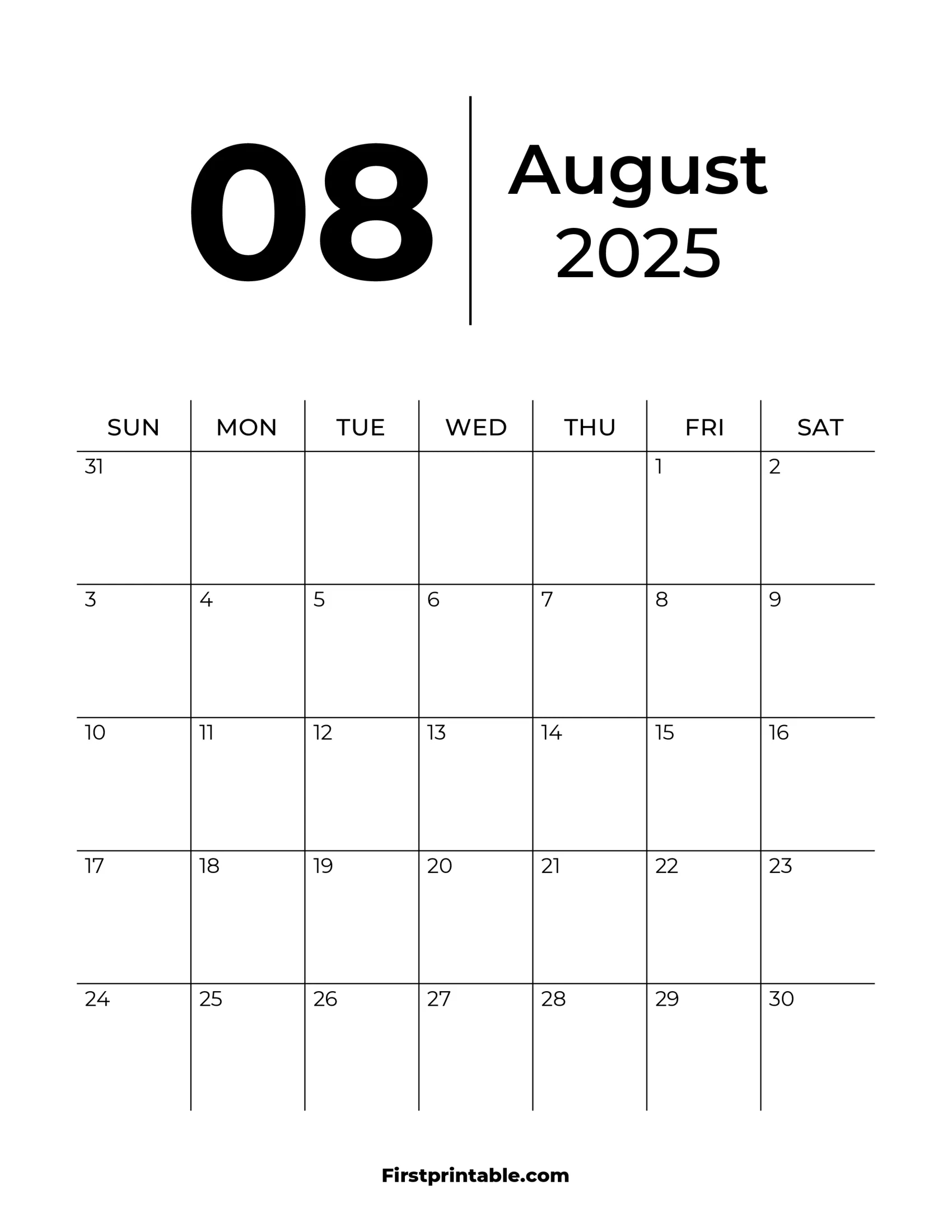 August 2025 Calendars - Free Printable &amp;amp; Fillable | Calendar 2025