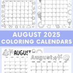 August 2025 Coloring Calendars   Free Printables |  Calendar 2025