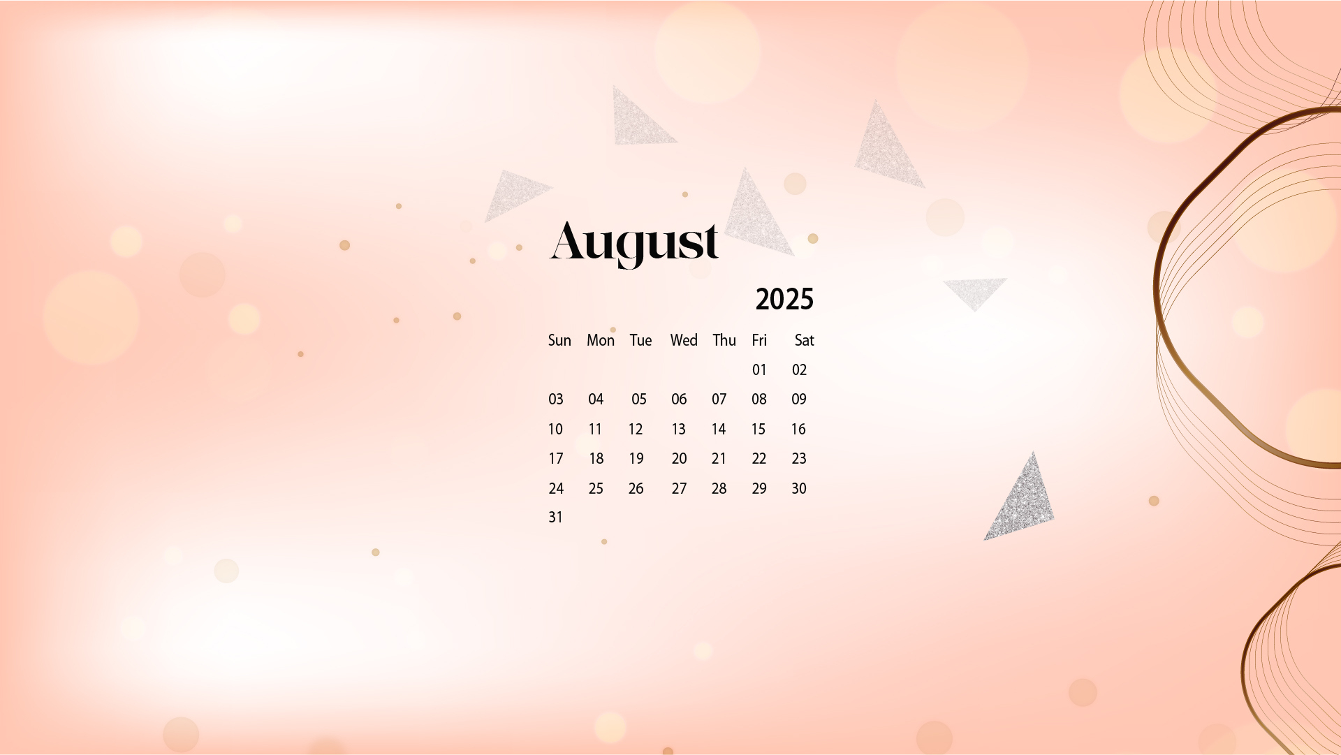 August 2025 Desktop Wallpaper Calendar - Calendarlabs | August 2025 Calendar Desktop Wallpaper