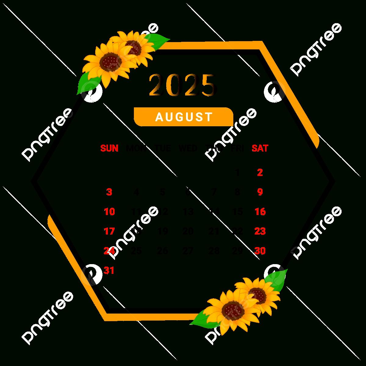 August Calendar Vector Art Png Images | Free Download On Pngtree | Calendar 2025