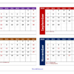 August To November 2025 Calendar Printable Pdf | Four Months Calendar |  Calendar 2025