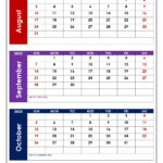 August To October 2025 Calendar Printable Pdf | Three Months Calendar | August September And October 2025 Calendar