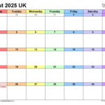 Calendar August 2025 Uk With Pdf, Excel And Word Templates | August Calendar 2025 Printable Word