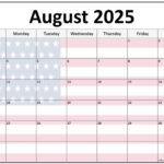 Collection Of August 2025 Photo Calendars With Image Filters. | August 2025 Calendar Printable Wiki