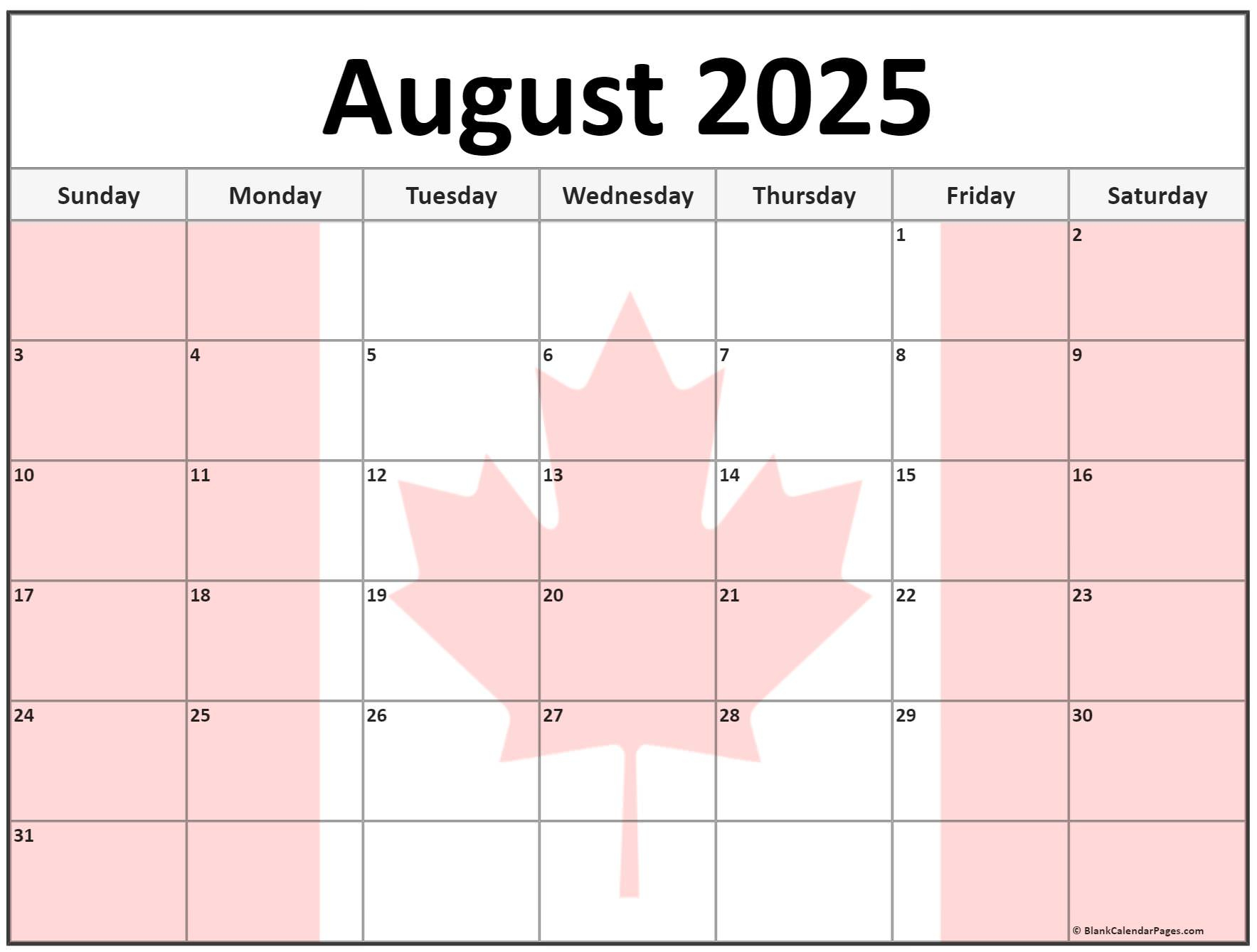 Collection Of August 2025 Photo Calendars With Image Filters. | Wiki Calendar August 2025 Printable Free