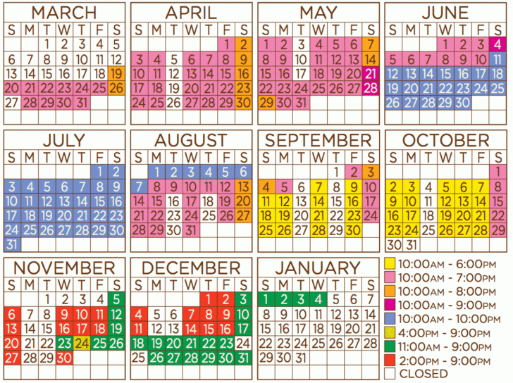 Dollywood Crowd Calendar August 2025 | Calendar 2025