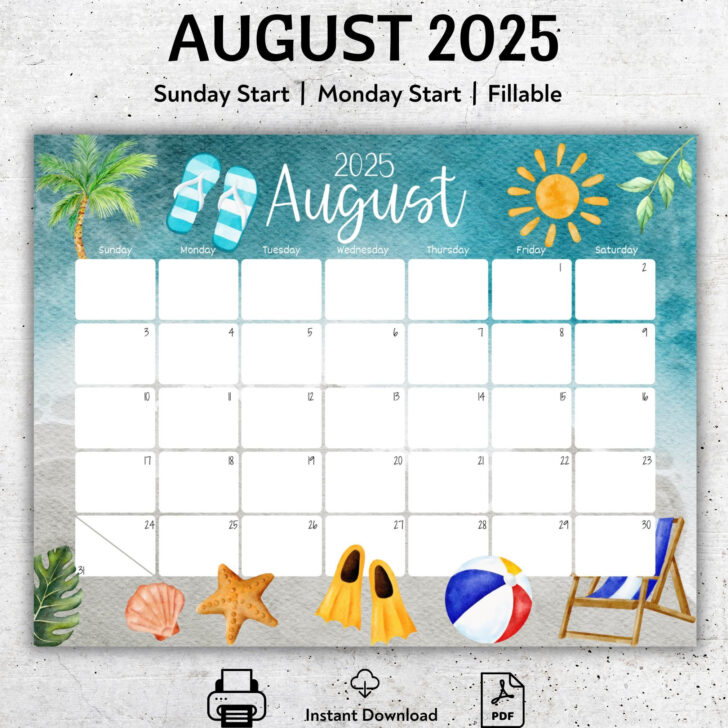 August 2025 Fillable Calendar | Calendar 2025