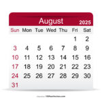 Free Download 2025 August Calendar | August 13 2025 Calendar