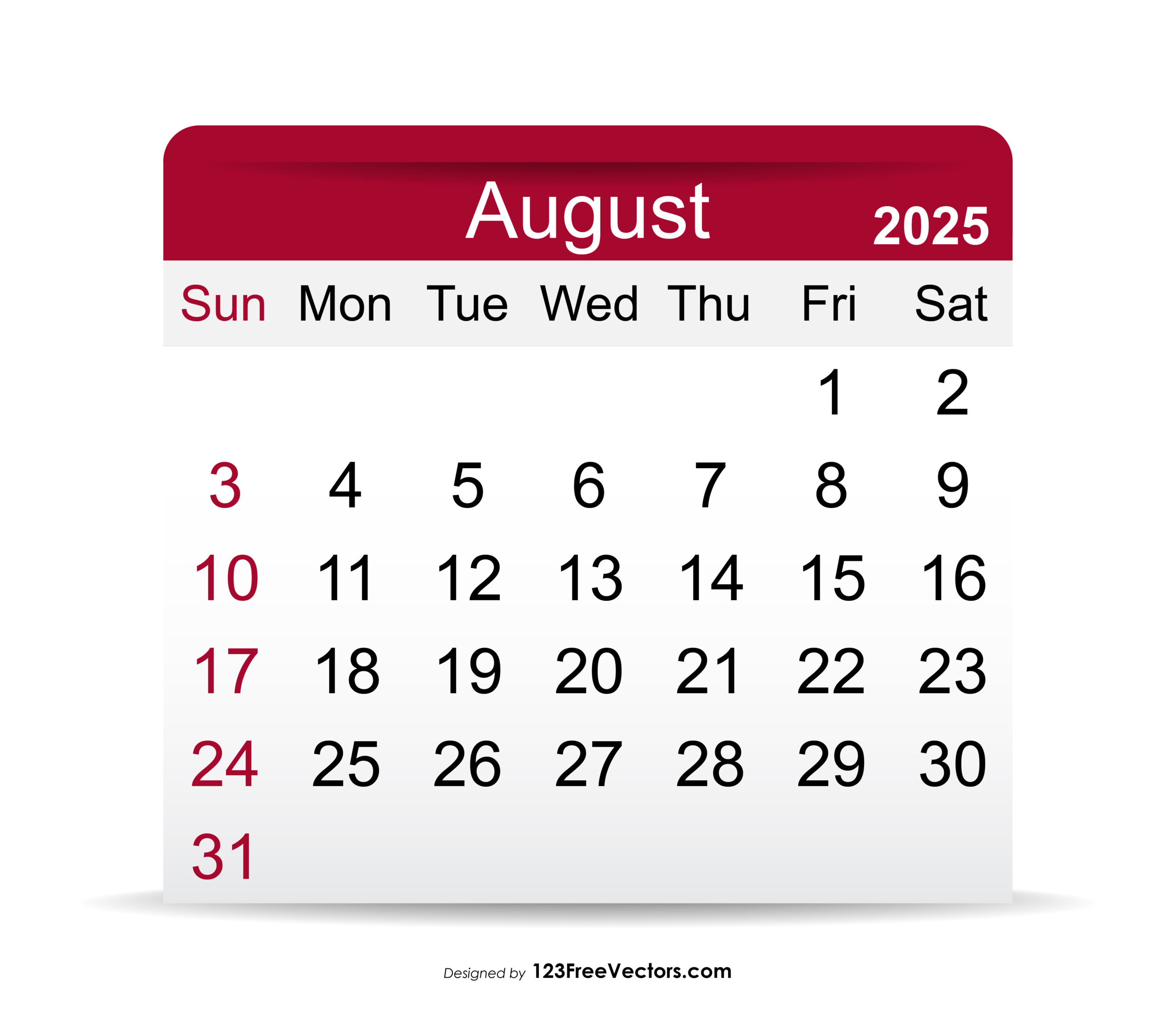 Free Download 2025 August Calendar | August 13 2025 Calendar