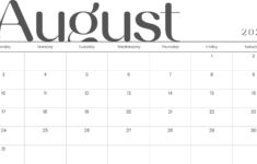 Free Printable August 2025 Calendar Templates | Canva | August 2025 Social Media Calender