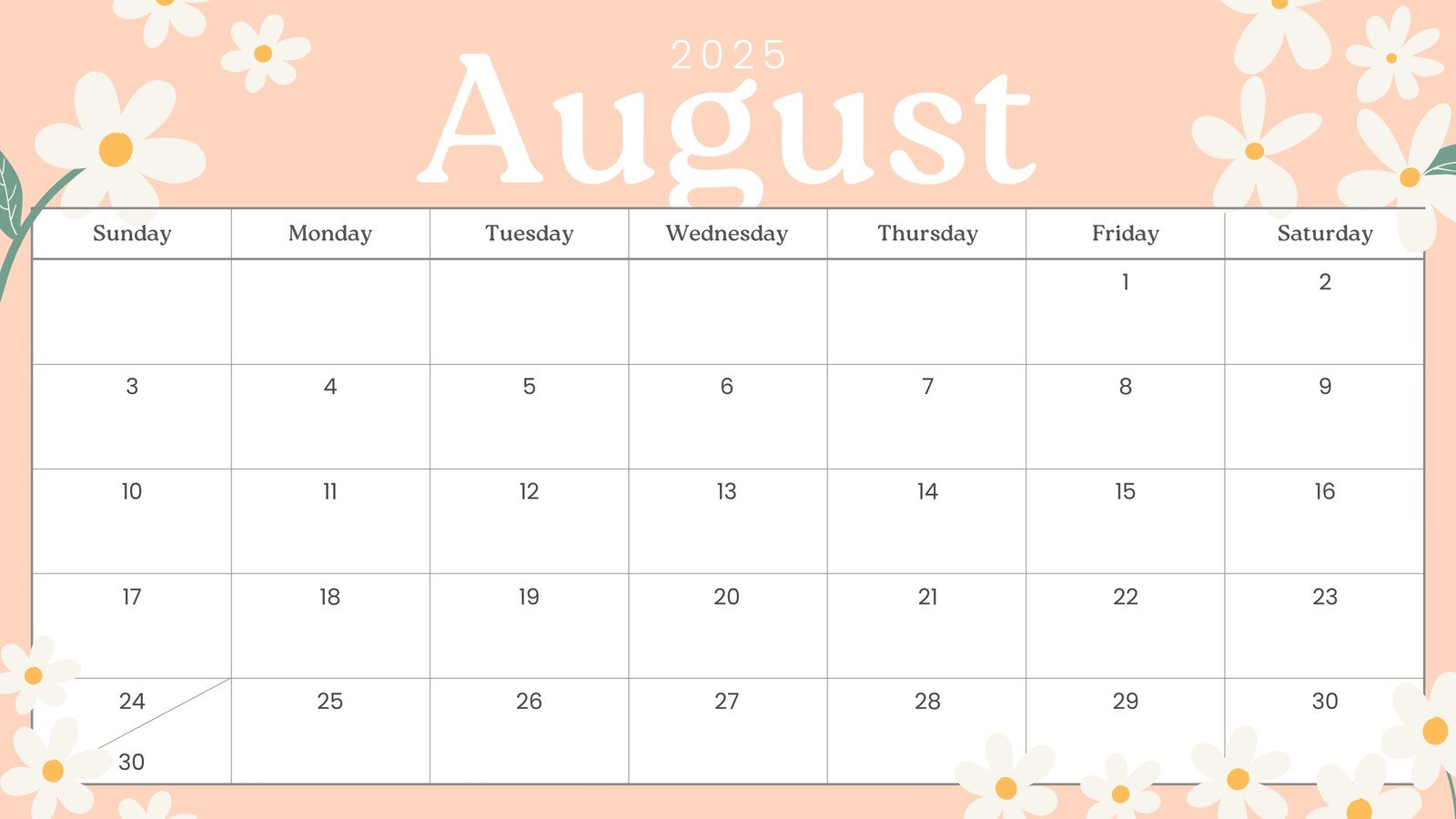 Free Printable August 2025 Calendar Templates | Canva | Calendar 2025