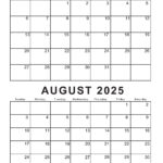 Free Printable July August 2025 Calendar | Calendarkart | August 7 2025 Calendar