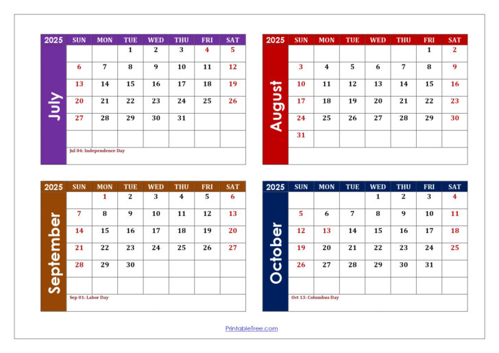 August to October Calendar 2025 | Calendar 2025