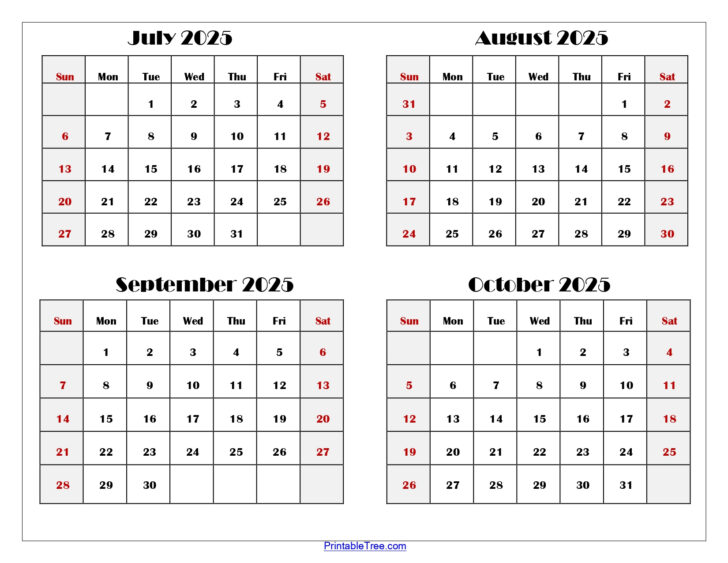 Printable Calendar August September October 2025 | Calendar 2025