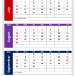 July To September 2025 Calendar Printable Pdf | Three Months Calendar | Calendar July August September 2025