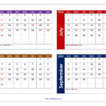 June To September 2025 Calendar Printable Pdf | Four Months Calendar | June August 2025 Calendar