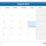 Kalender August 2025 | August 1 Calendar 2025