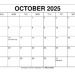 October 2025 Calendar   Printable Templates & More | August September October 2025 Calendar Printable Free