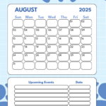 Page 2 | Free August 2025 Calendar Templates, Editable And Printable | Calendar Of Events August 2025